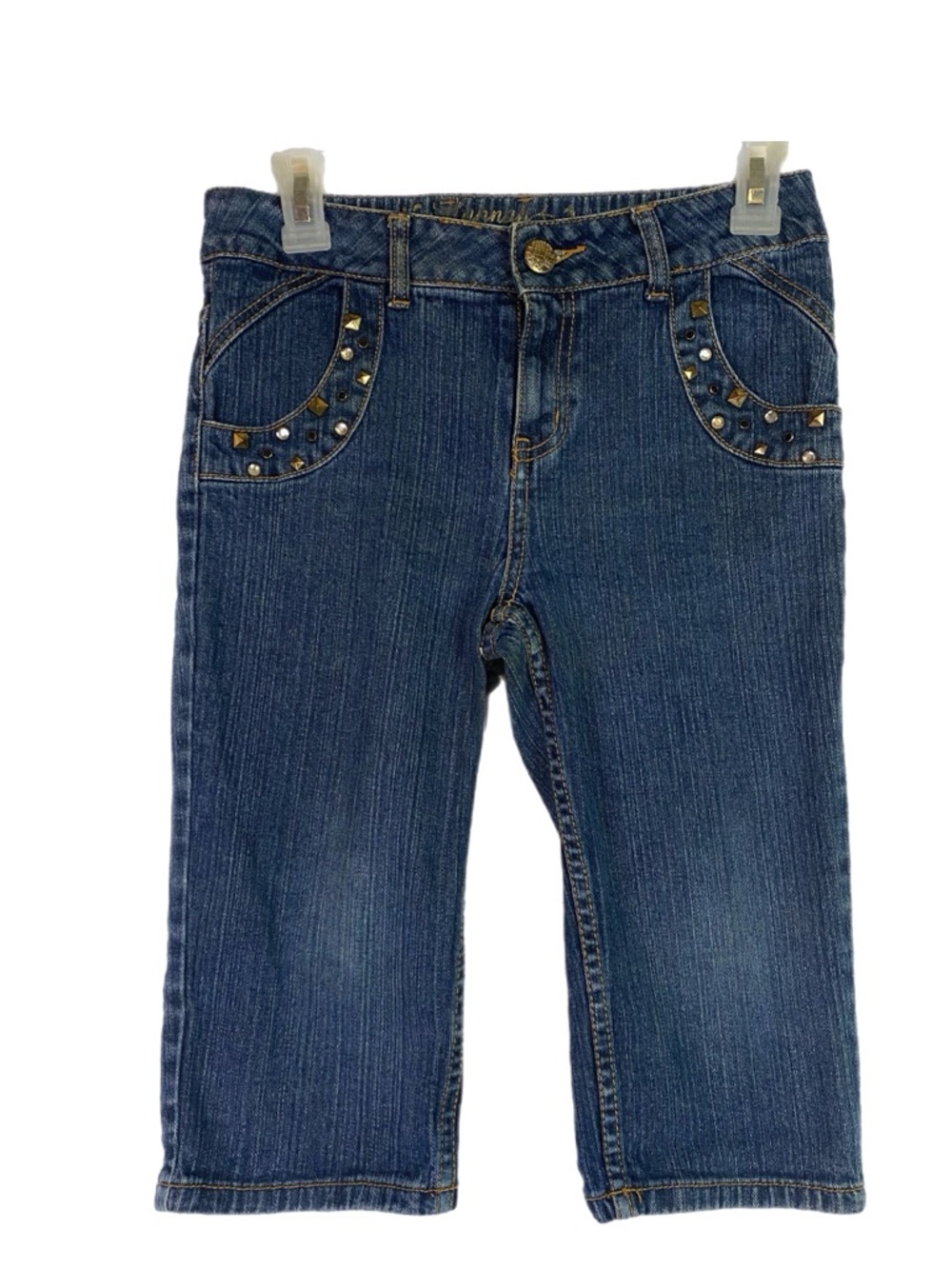 Hannah Montana Disney Bling Denim Capri Blue 14